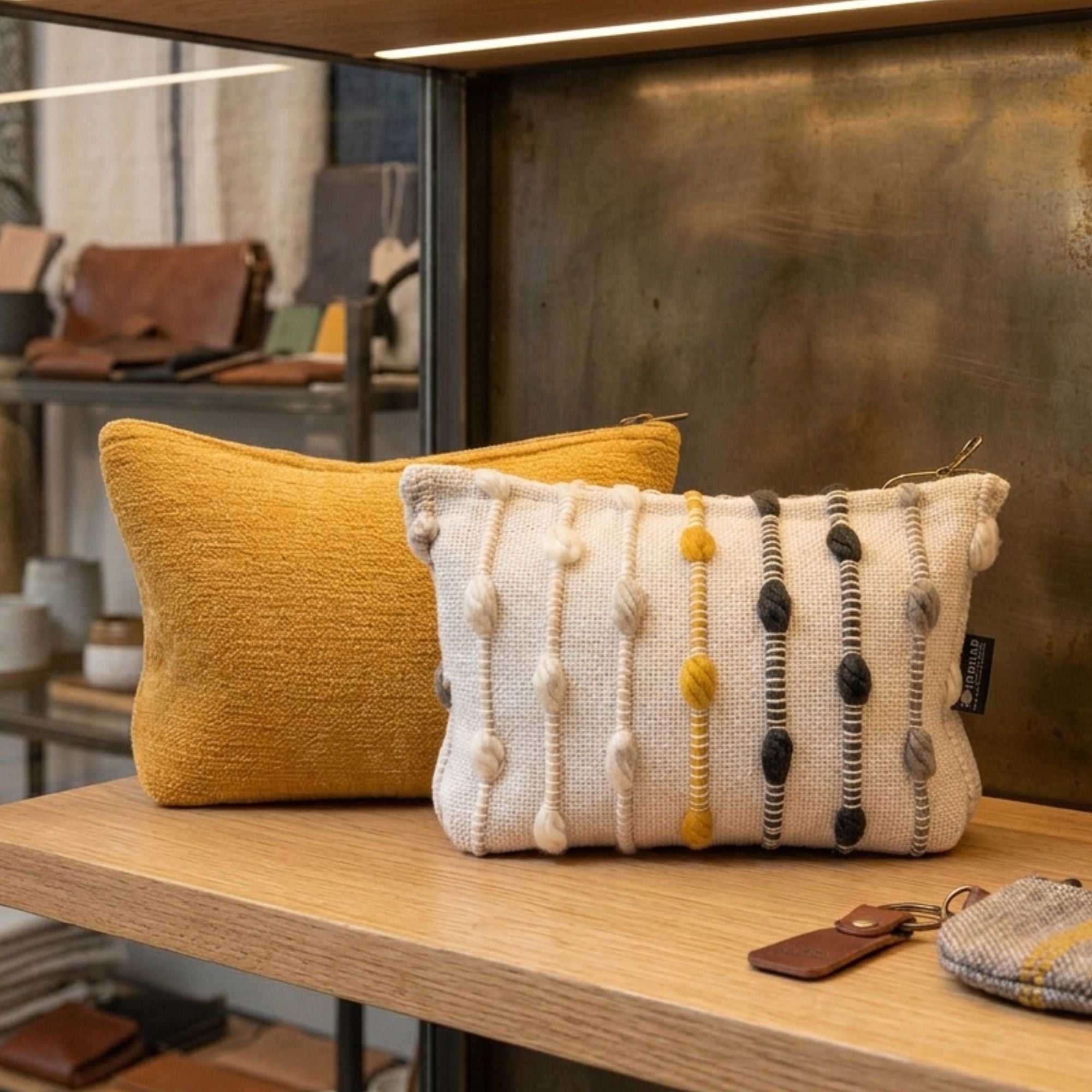 Nomad Sari Indian Jacquard Toiletry Bag - Moonlit Weave 🇬🇧