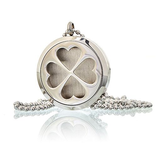 Aromatherapy Diffuser Necklace - Four Leaf Clover 30mm 🇬🇧
