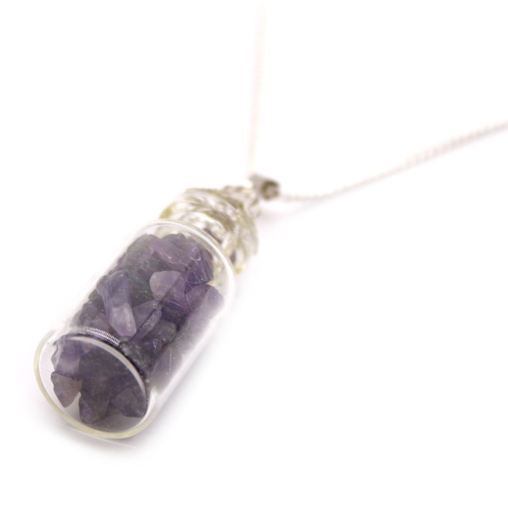 Bottled Gemstones Necklace - Amethyst 🇬🇧