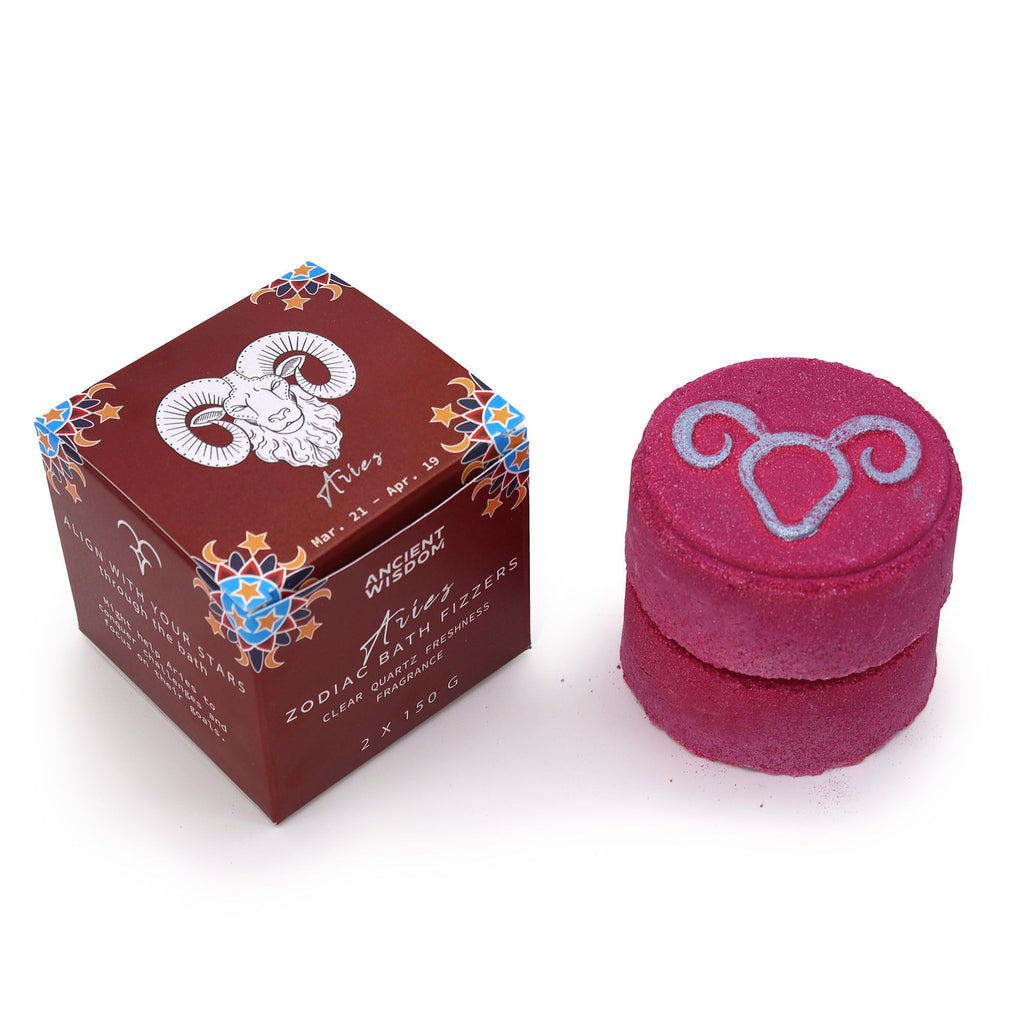 Set of Zodiac Bath Fizzers with Horoscope -  Aries 🇬🇧