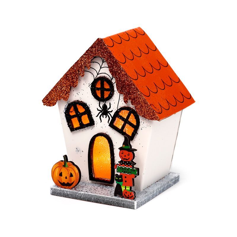 Spooky Spider Pumpkin House Halloween LED Decoration 🇬🇧