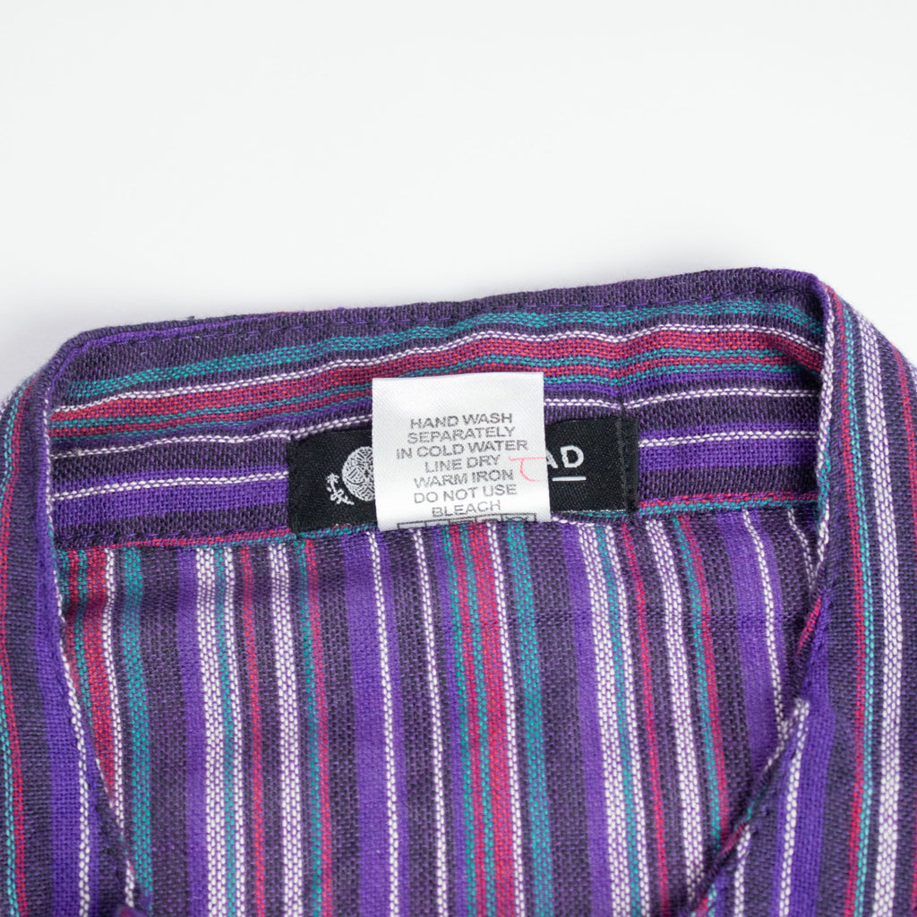 Nomad Sari Grandad Shirt - Black Purple - Large 🇬🇧