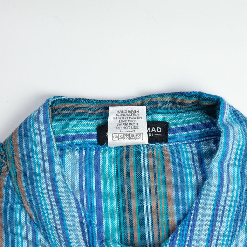 Nomad Sari Grandad Shirt - Turquoise - XL 🇬🇧