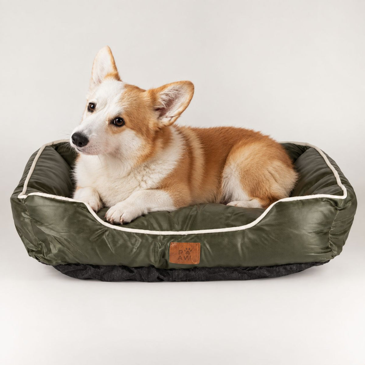 PAW Bed – Small Khaki Green – 60 × 50 × 15cm 🇬🇧