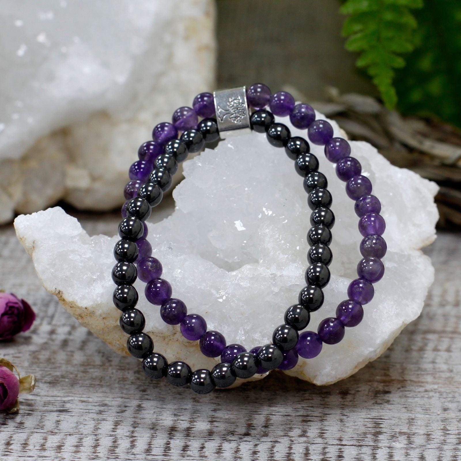 Magnetic Gemstone Bracelet - Amethyst 🇬🇧