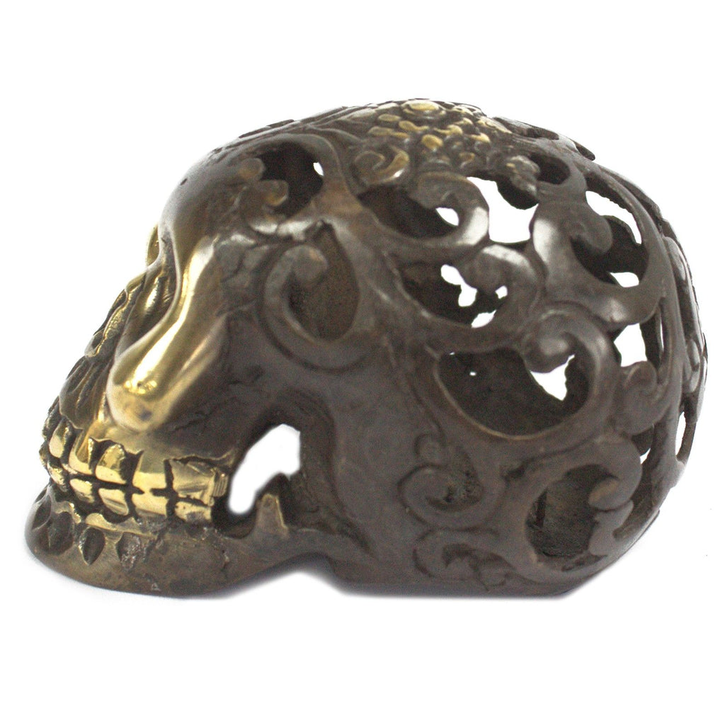 Vintage Brass Skull - Lrg 🇬🇧
