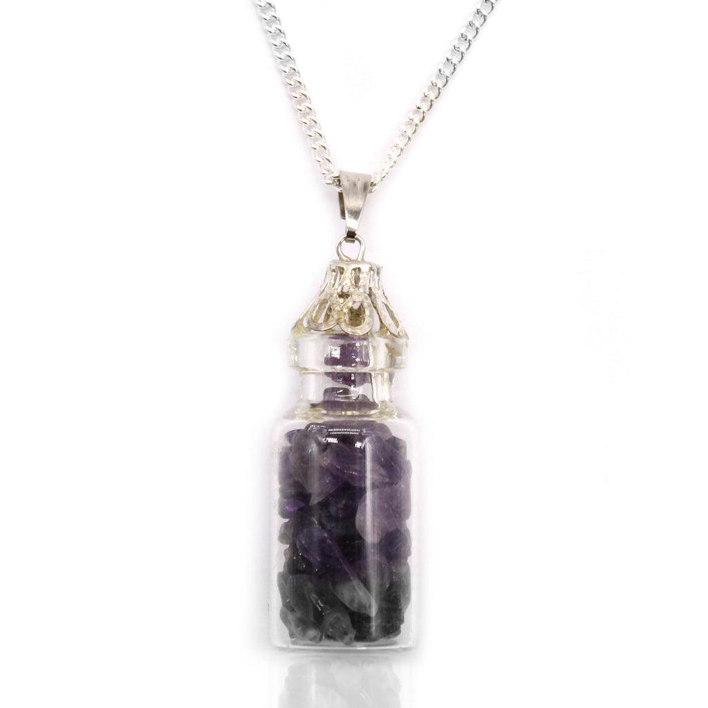 Bottled Gemstones Necklace - Amethyst 🇬🇧
