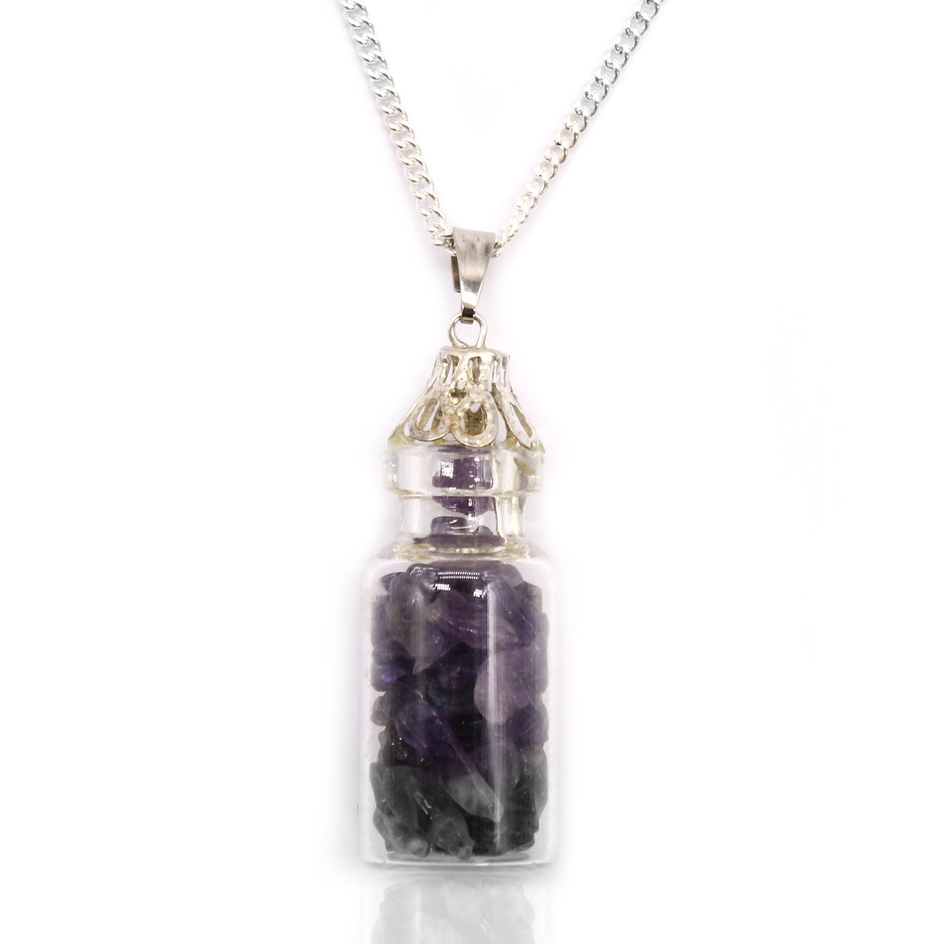 Bottled Gemstones Necklace - Amethyst 🇬🇧