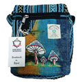 Hemp Embroidery Mushroom Party Bag - Green Mushrooms 🇬🇧