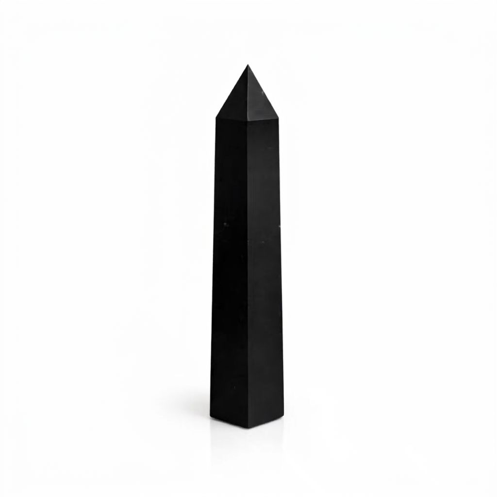 Gemstone Six Face Obelisk Point approx 17cm - Black Tourmaline 🇬🇧