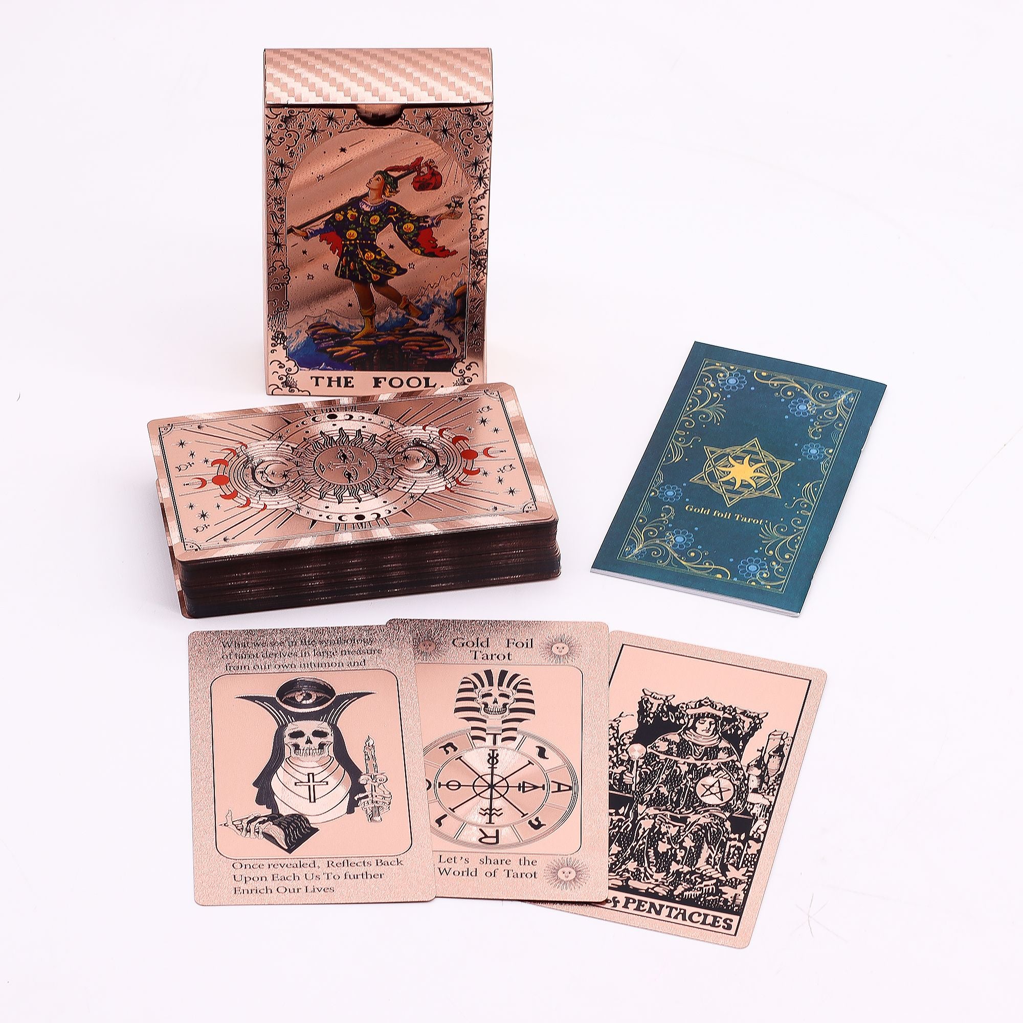 Rose Gold Foil Tarot Card Set - Moon Phase - with booklet 🇬🇧