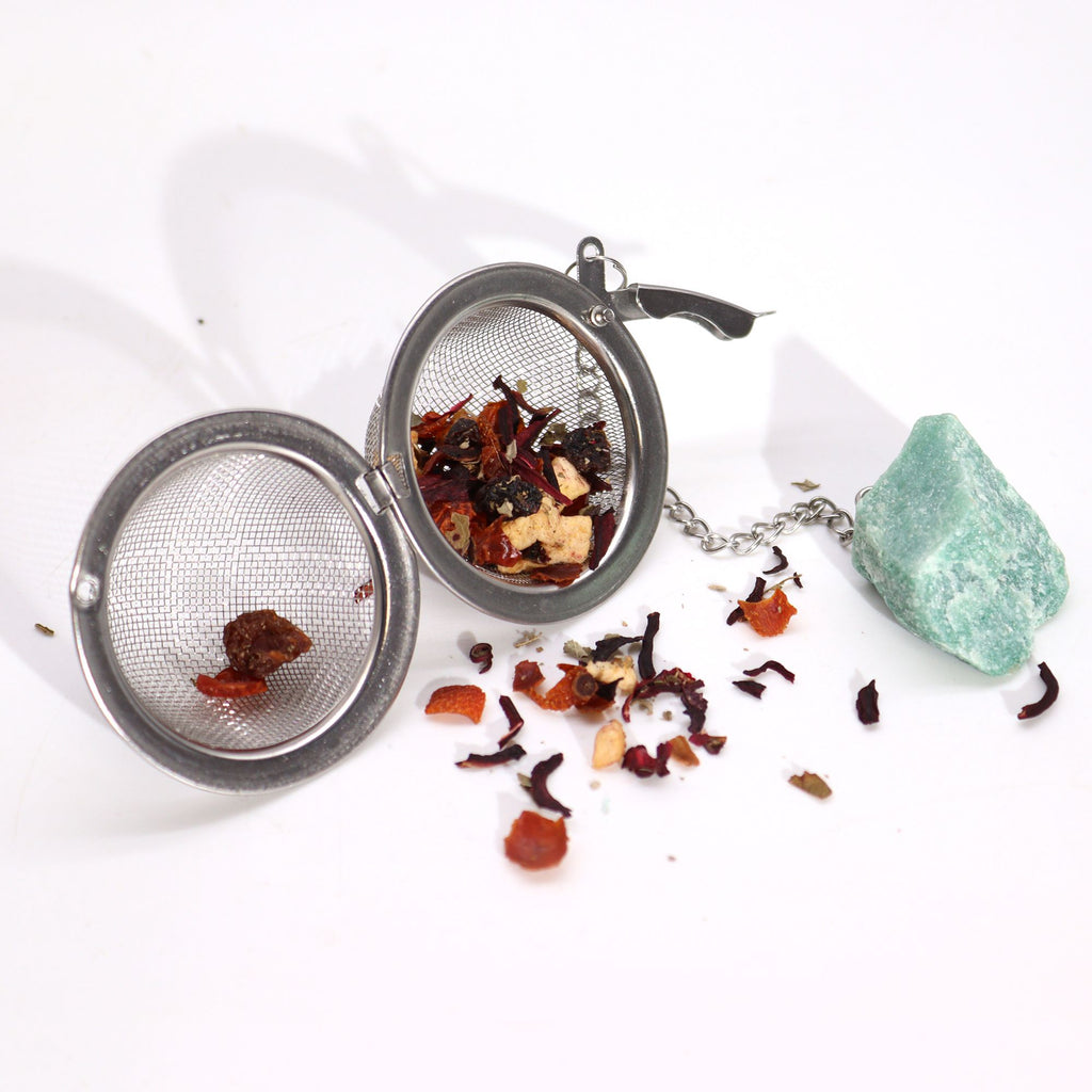 Raw Crystal Gemstone Tea Strainer - Amethyst Cluster 🇬🇧