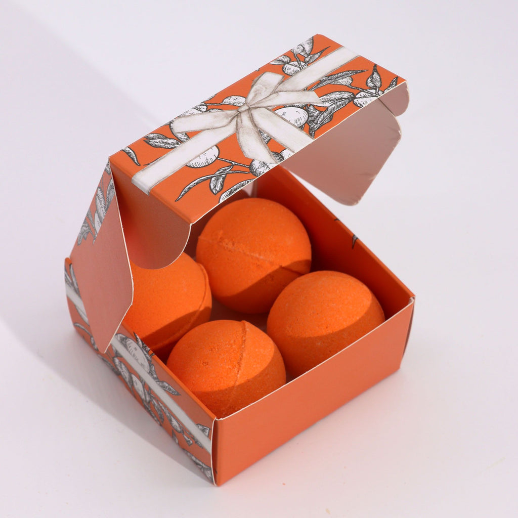 Set of 4 Vitamin C Bath Bombs – Aromatherapy Quartet 🇬🇧