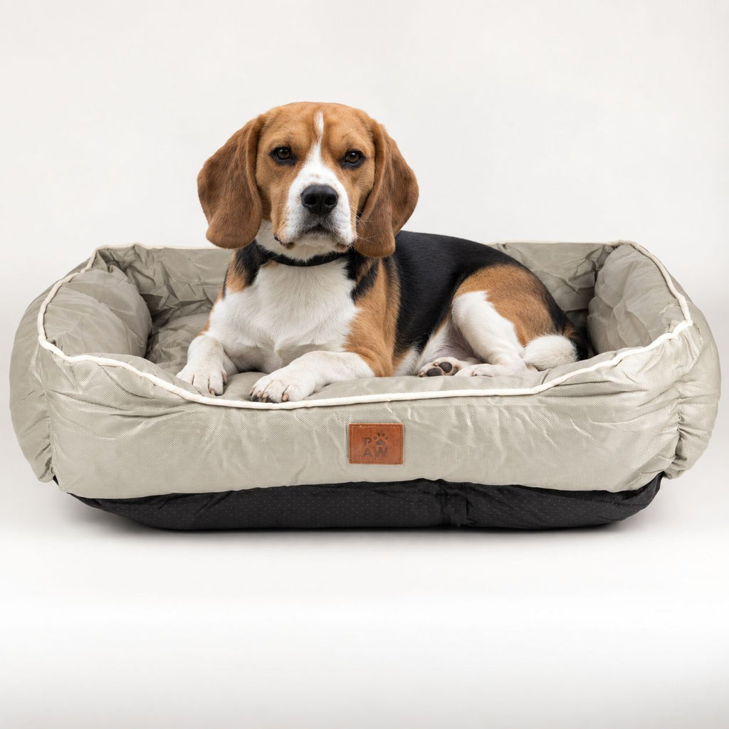 PAW Bed – Medium Khaki Beige – 70 × 60 × 15cm 🇬🇧