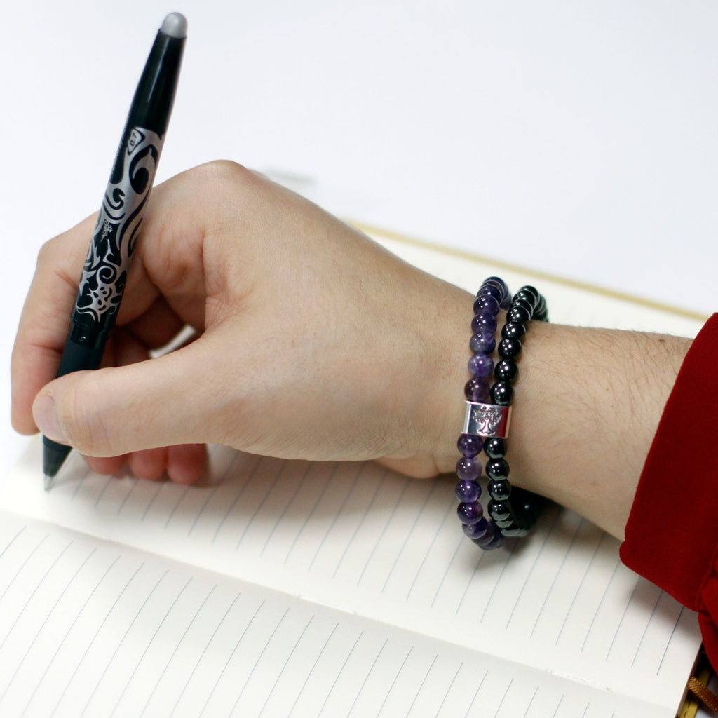 Magnetic Gemstone Bracelet - Amethyst 🇬🇧