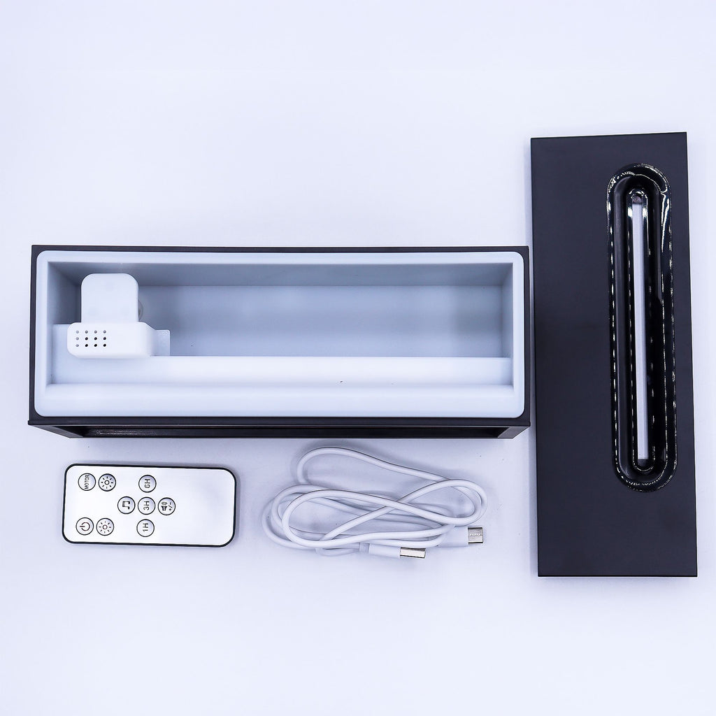 Flame Effect Aroma Diffuser with Birdsound - Black USB - Colour Change 🇬🇧