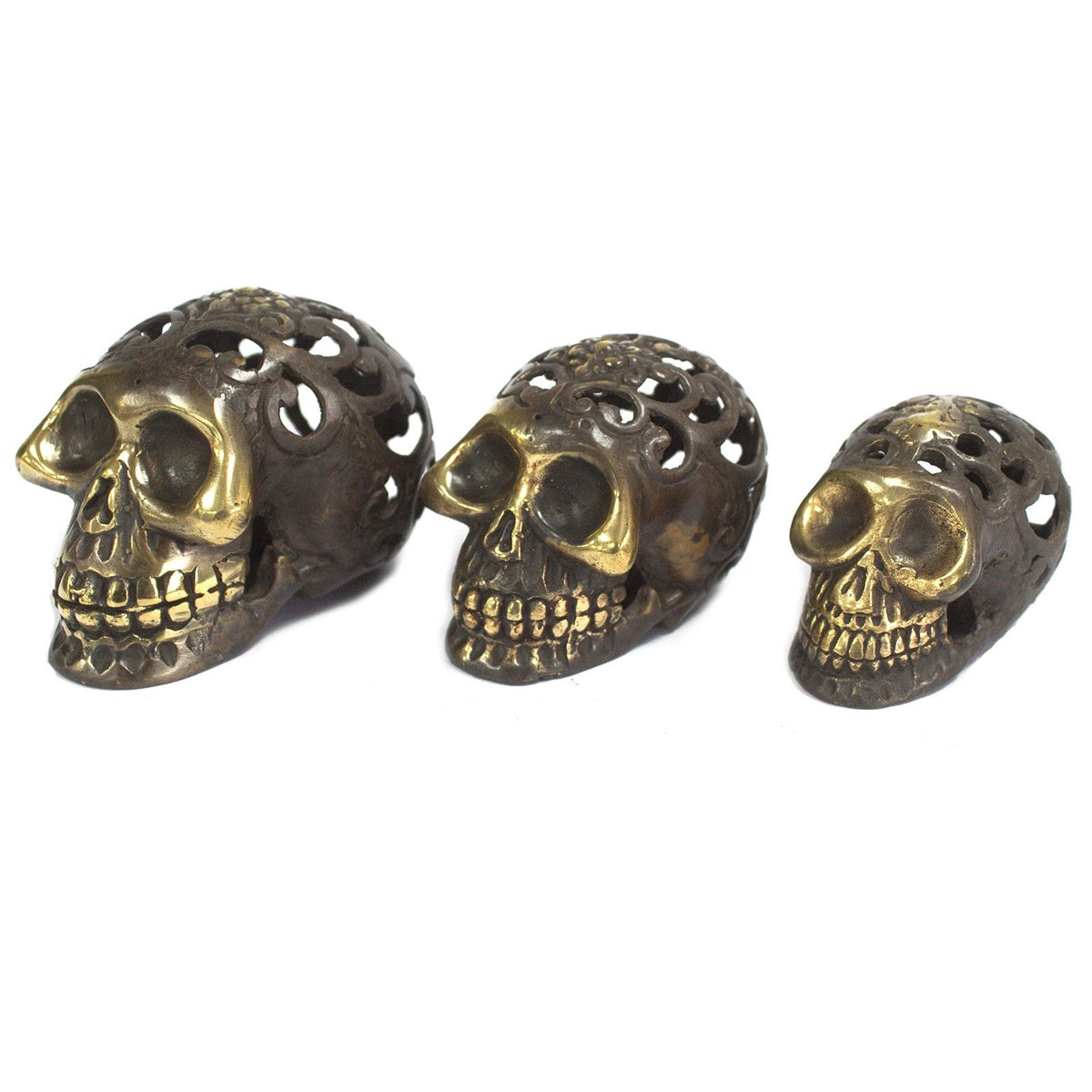 Vintage Brass Skull - Lrg 🇬🇧