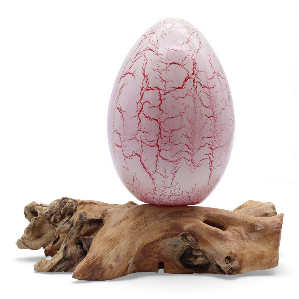 DriftGlow Lamp Crackle Fire Egg Shade - Orange 🇬🇧