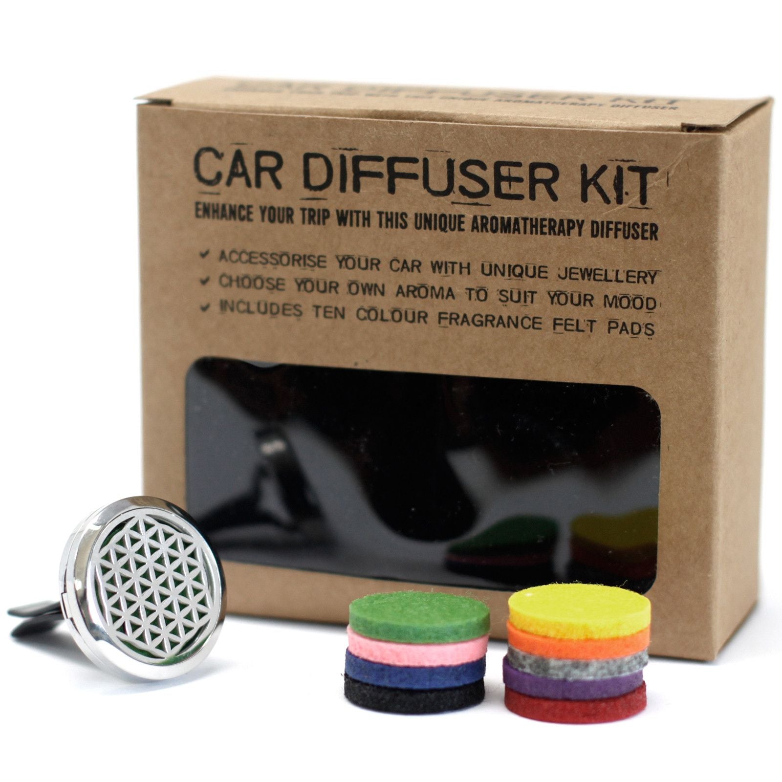 Car Diffuser Kit - Flower of Life - 30mm 🇬🇧