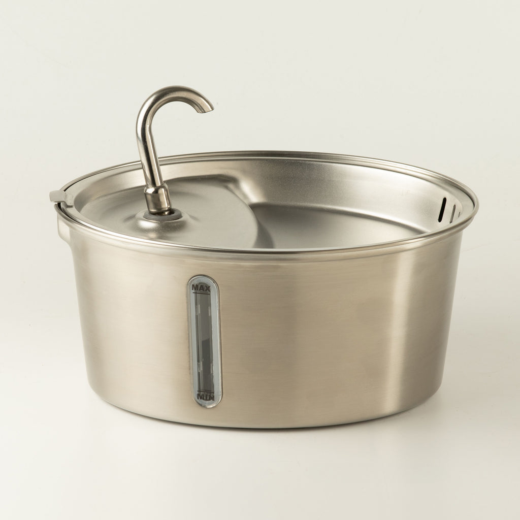 PAW Food Bowls - Electric Water Fountain 2.5 Litre - USB - Stainless Steal 🇬🇧