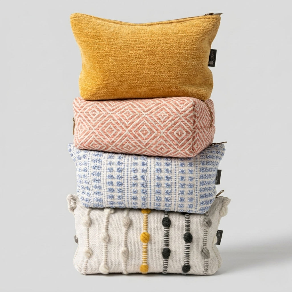 Nomad Sari Indian Jacquard Toiletry Bag - Moonlit Weave 🇬🇧