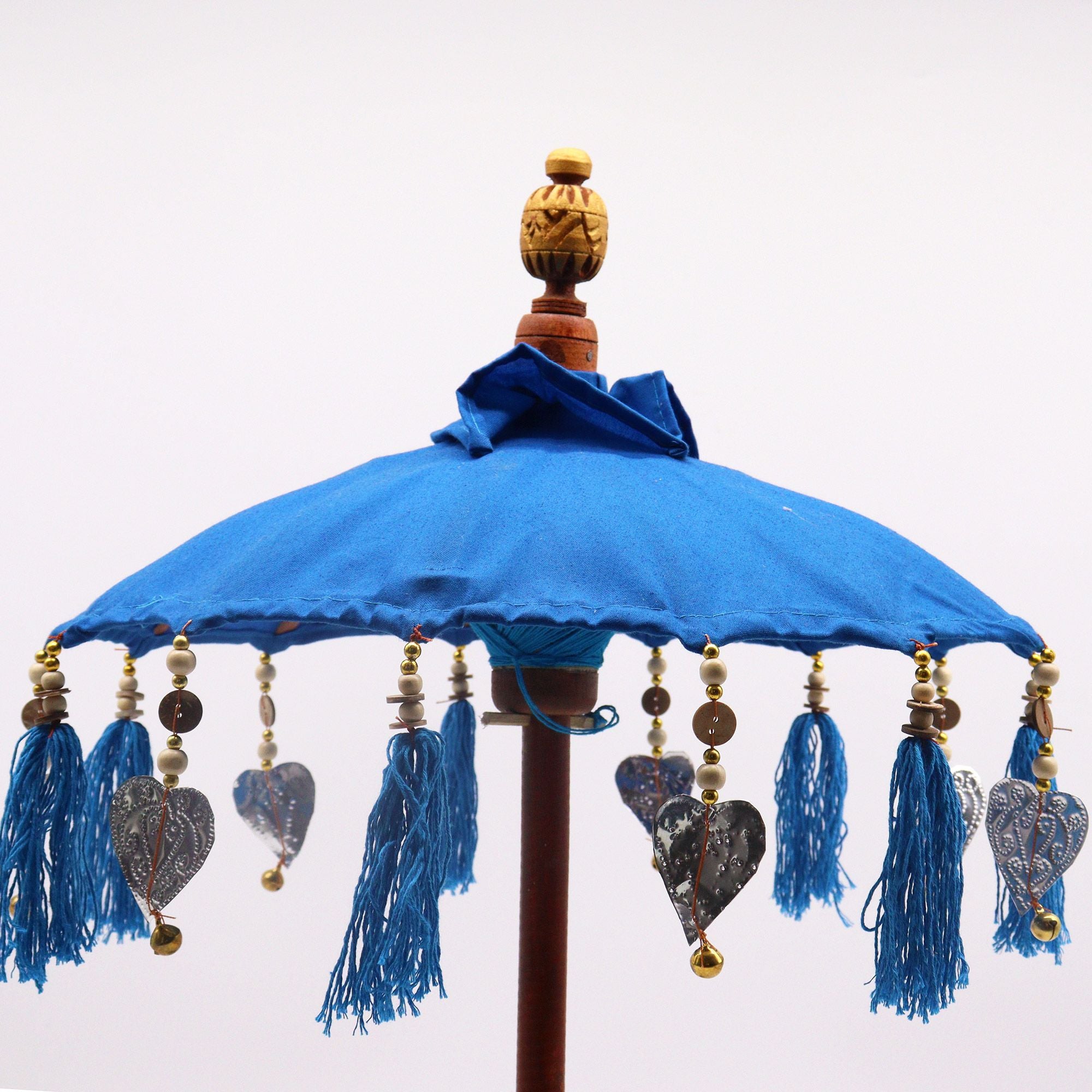 Bali Home Decor Parasol - Cotton - Blue- 40cm 🇬🇧