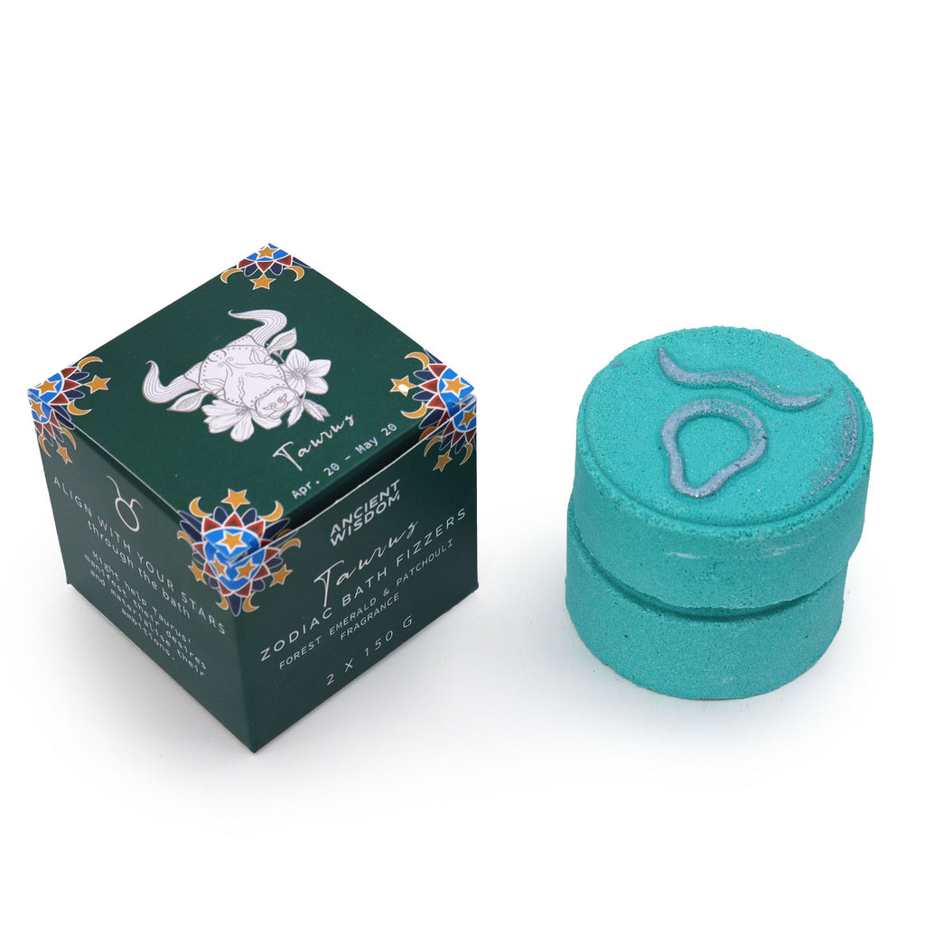 Set of Zodiac Bath Fizzers with Horoscope - Taurus 🇬🇧