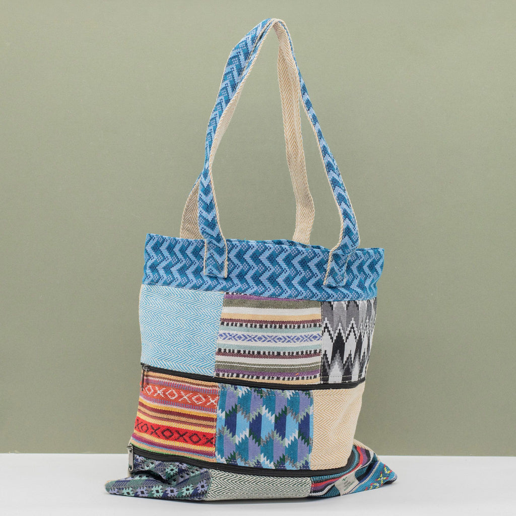 Patchwork Kathmandu Tote Bag - Dhaka Design (37x38cm) 🇬🇧