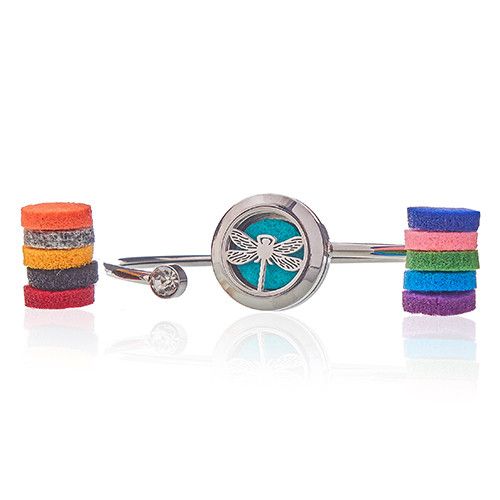 Aromatherapy Jewellery Crystal Bracelet - Dragonfly - 20mm 🇬🇧
