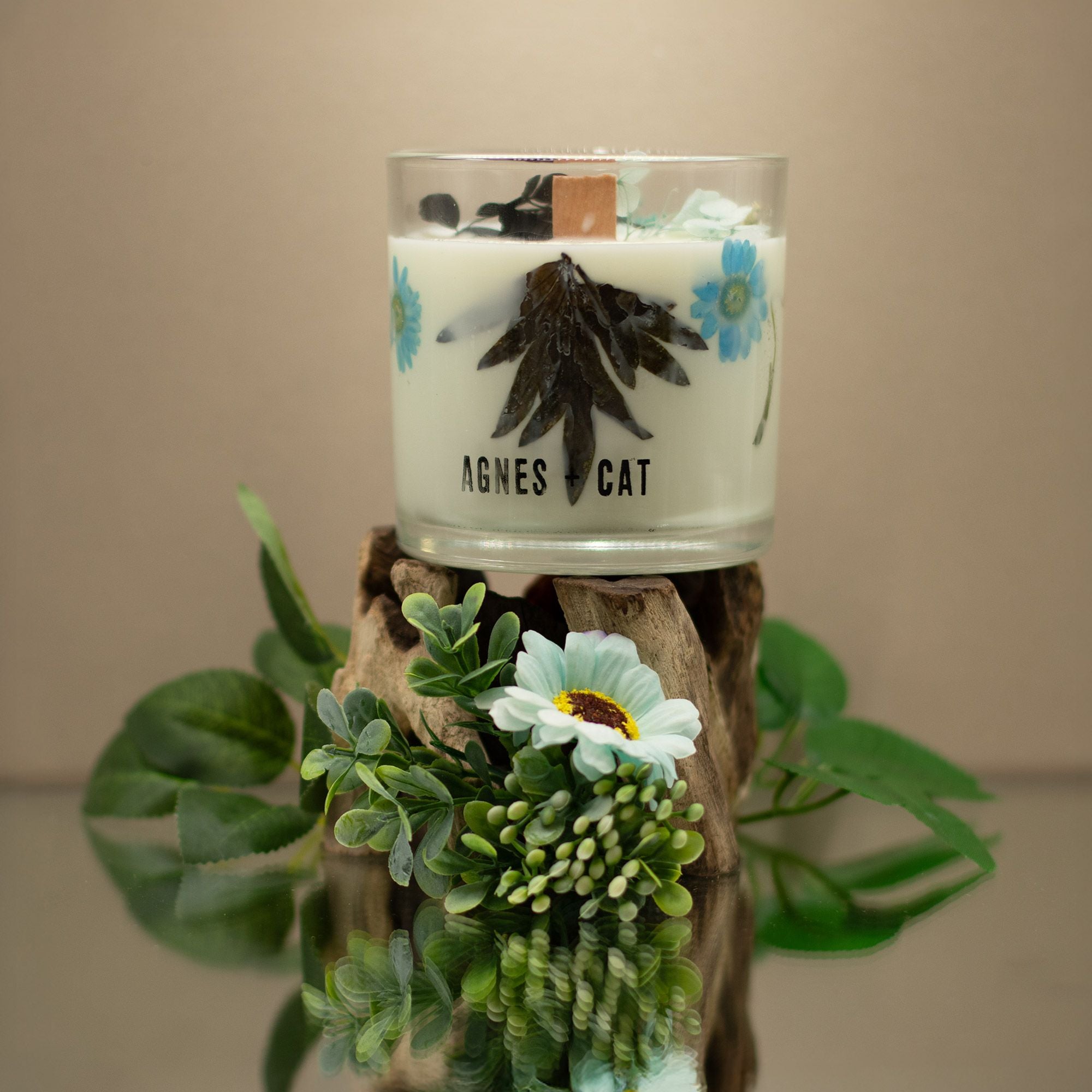 Agnes + Cat Botanical Soy Wax Candle - Seasalt & Moss 🇬🇧