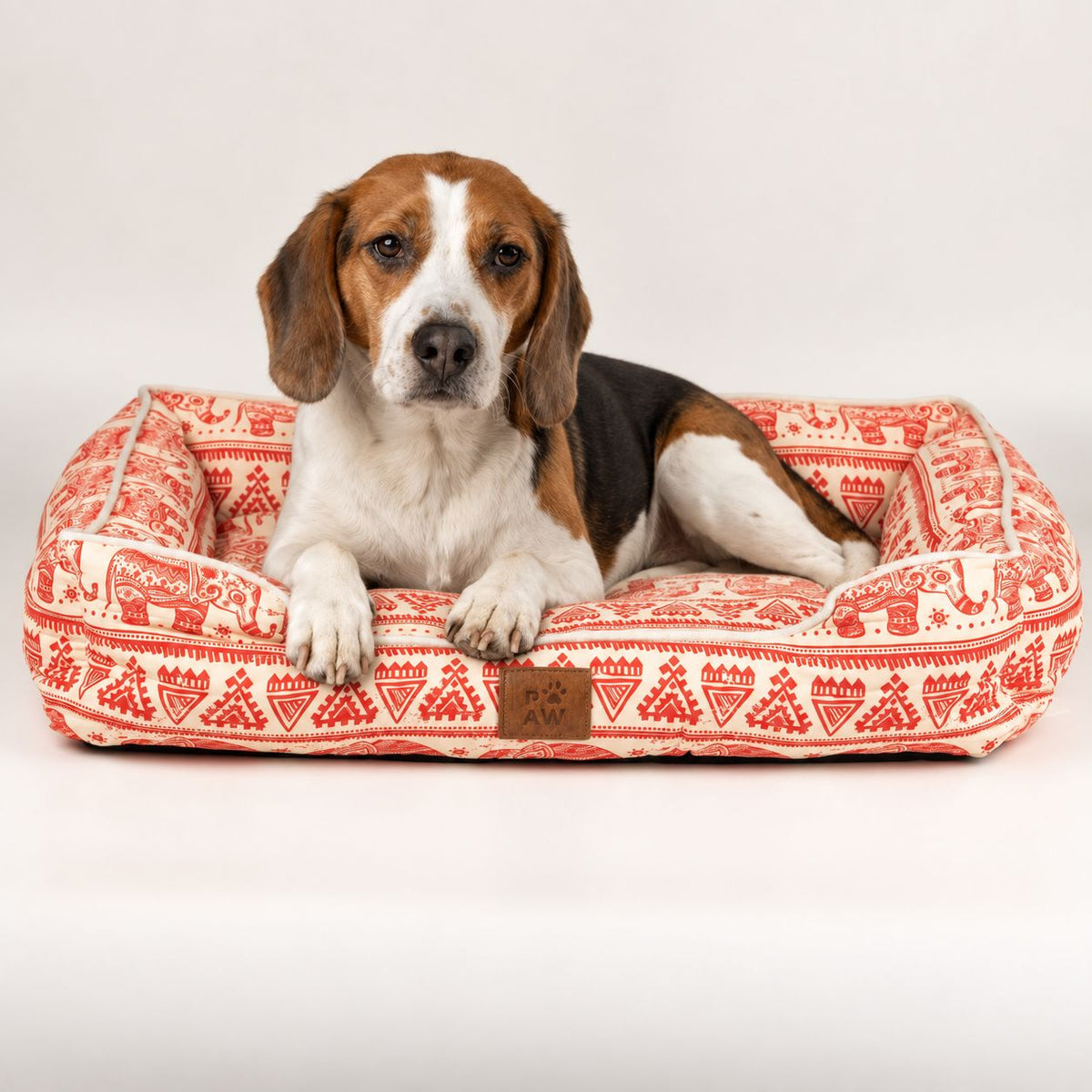 PAW Bed – Lucky Elephant – Red – 60 × 50 × 14cm 🇬🇧