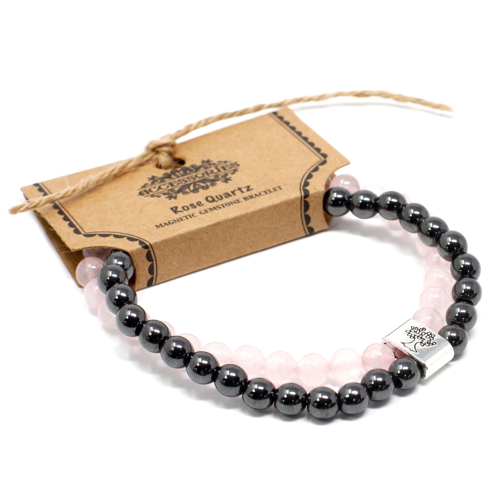 Magnetic Gemstone Bracelet - Rose Quartz 🇬🇧