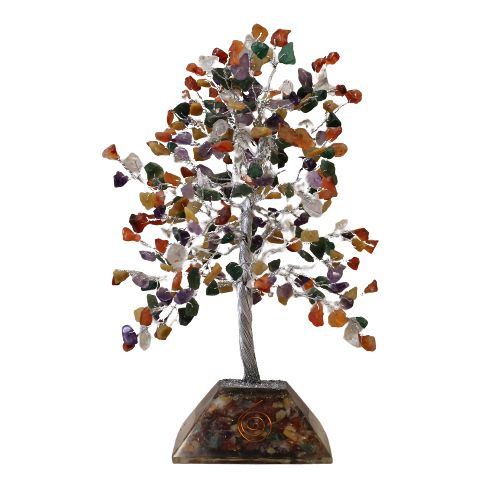 Gemstone Tree with Organite Base - 320 Stone - Multi 🇬🇧