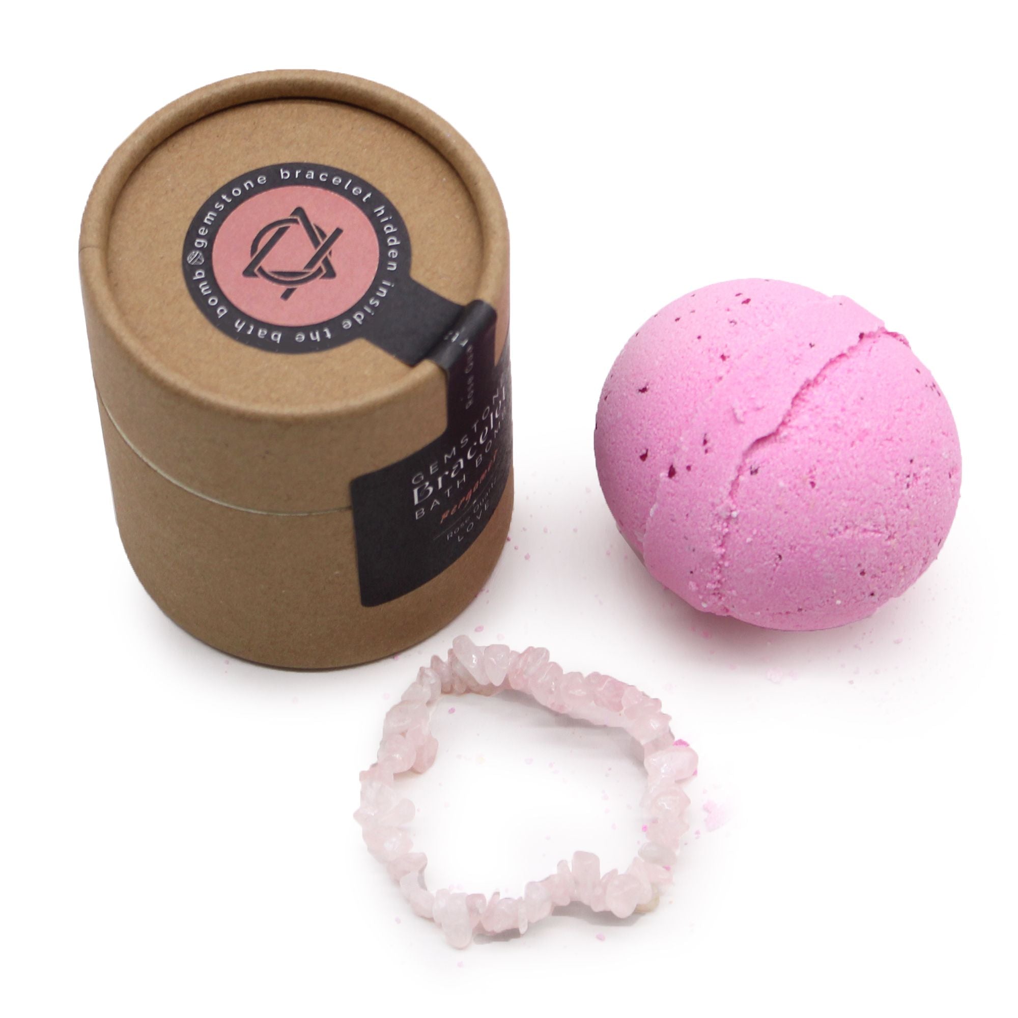 Rose Quartz Gem Bracelet Bath Bomb 🇬🇧