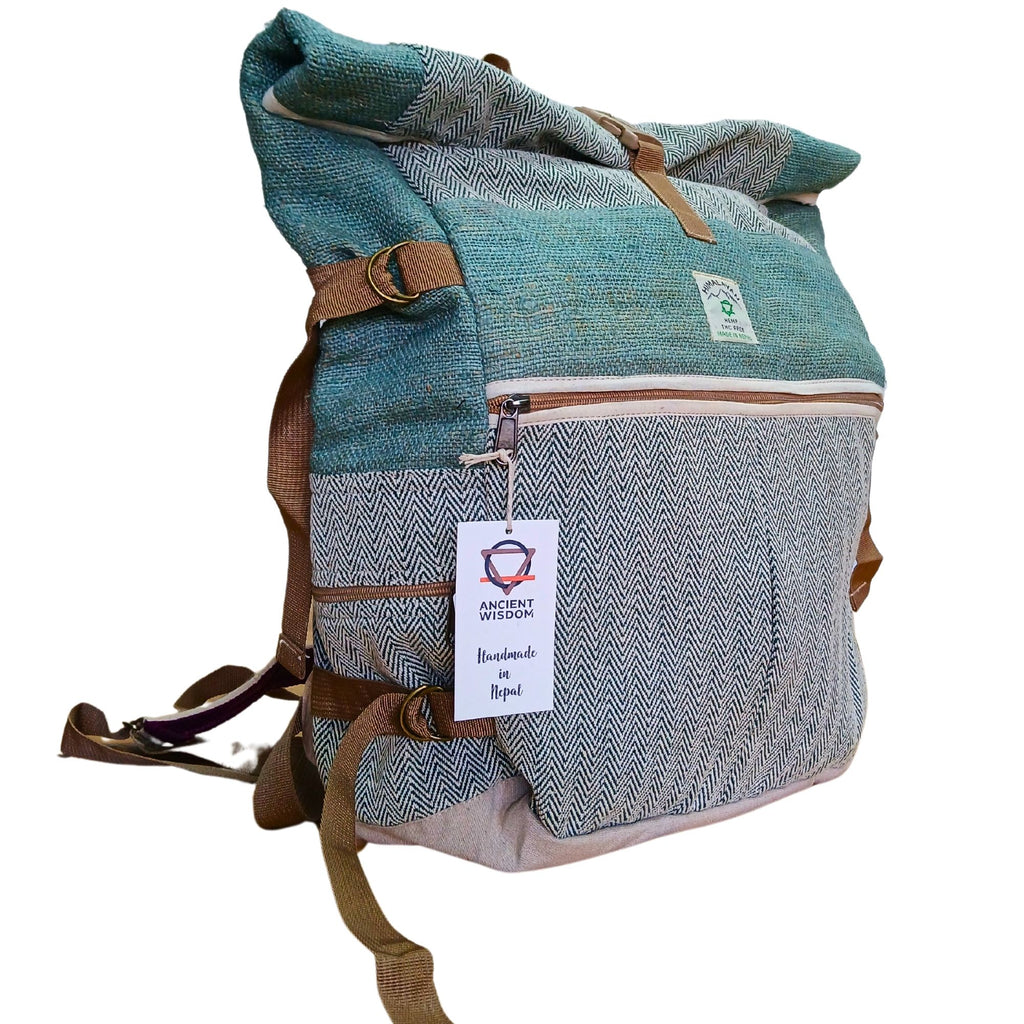 Hemp Trekking Rolling Backpack - Sage 🇬🇧