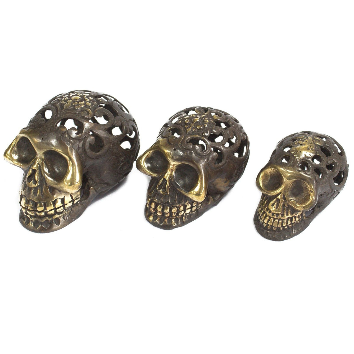 Vintage Brass Skull - Med 🇬🇧
