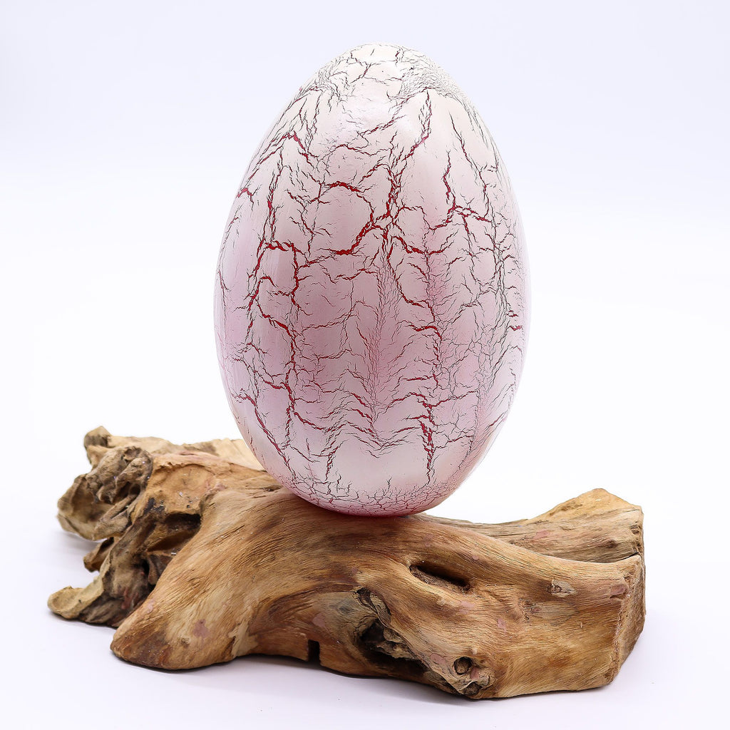 DriftGlow Lamp Crackle Fire Egg Shade - Orange 🇬🇧
