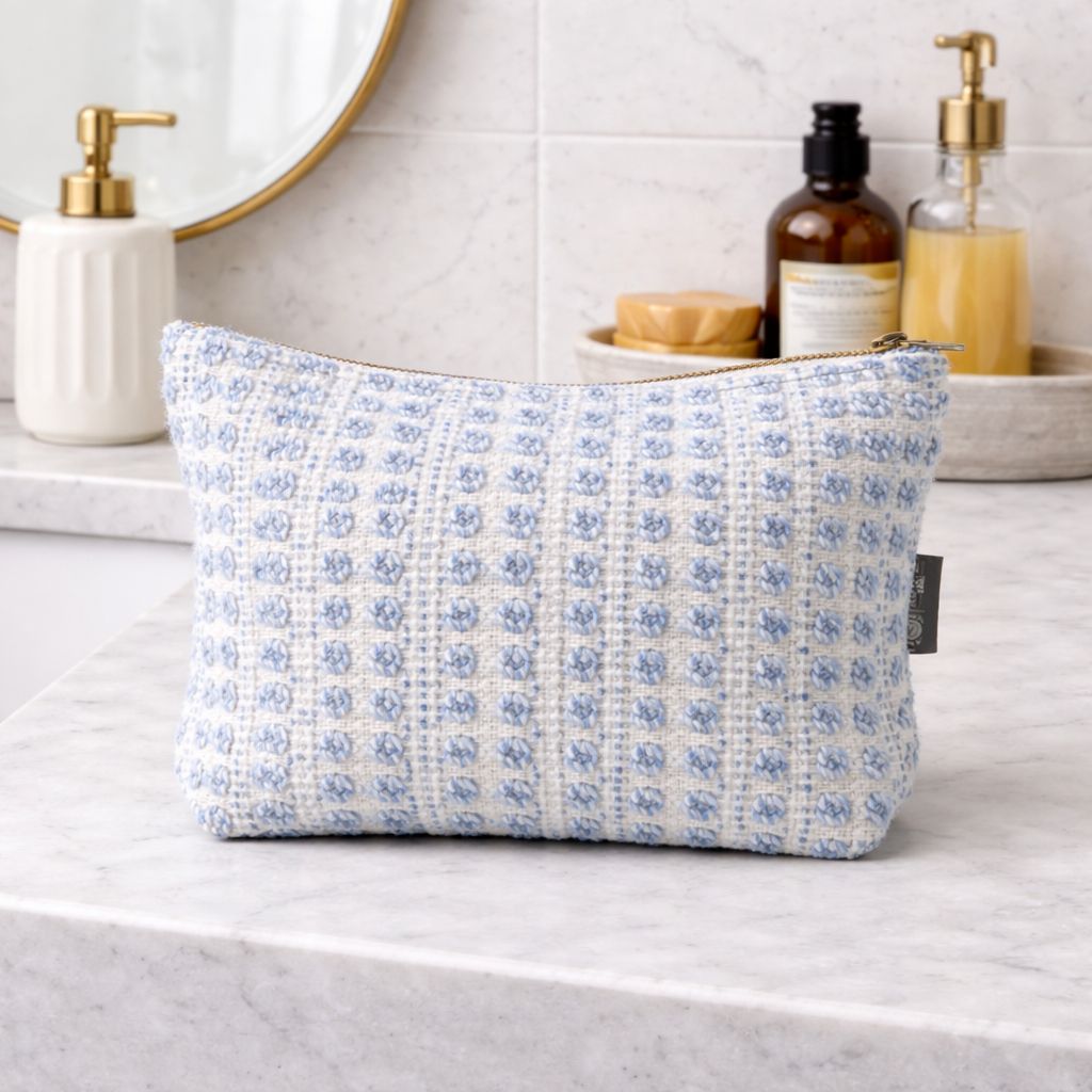 Nomad Sari Indian Jacquard Toiletry Bag - Indigo Echo 🇬🇧