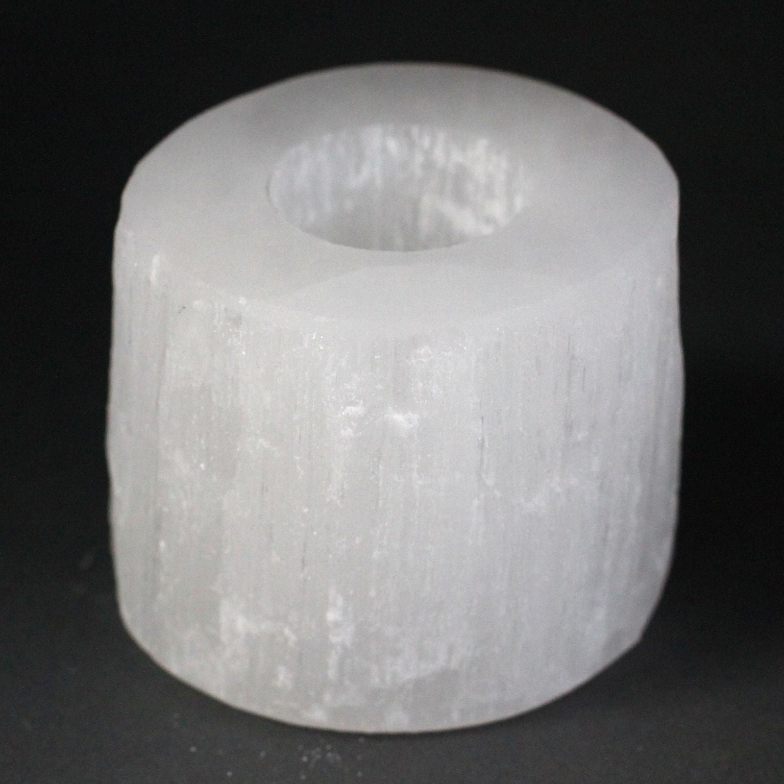 Selenite Cylinder Candle Holder - 8 cm 🇬🇧
