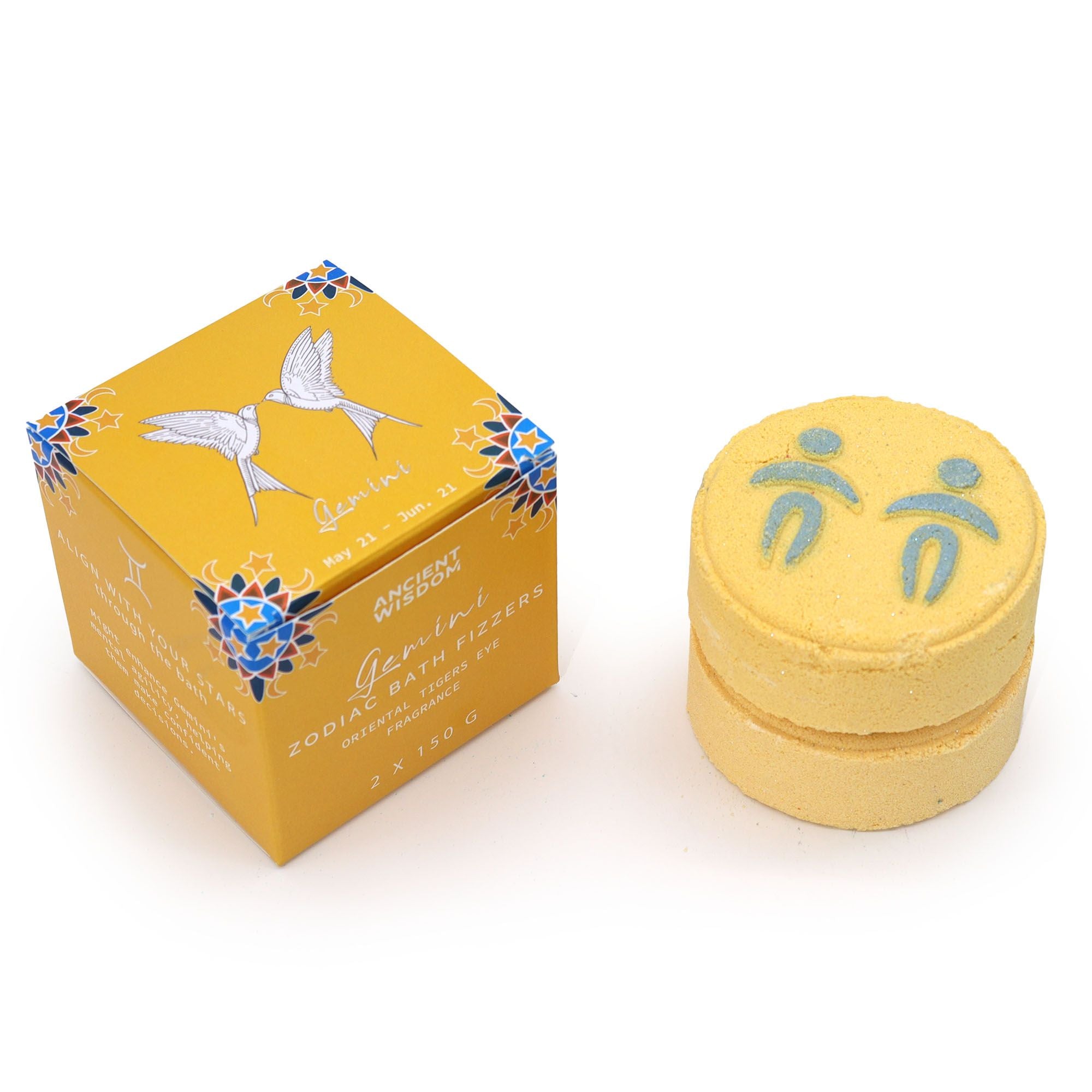 Set of Zodiac Bath Fizzers with Horoscope - Gemini 🇬🇧
