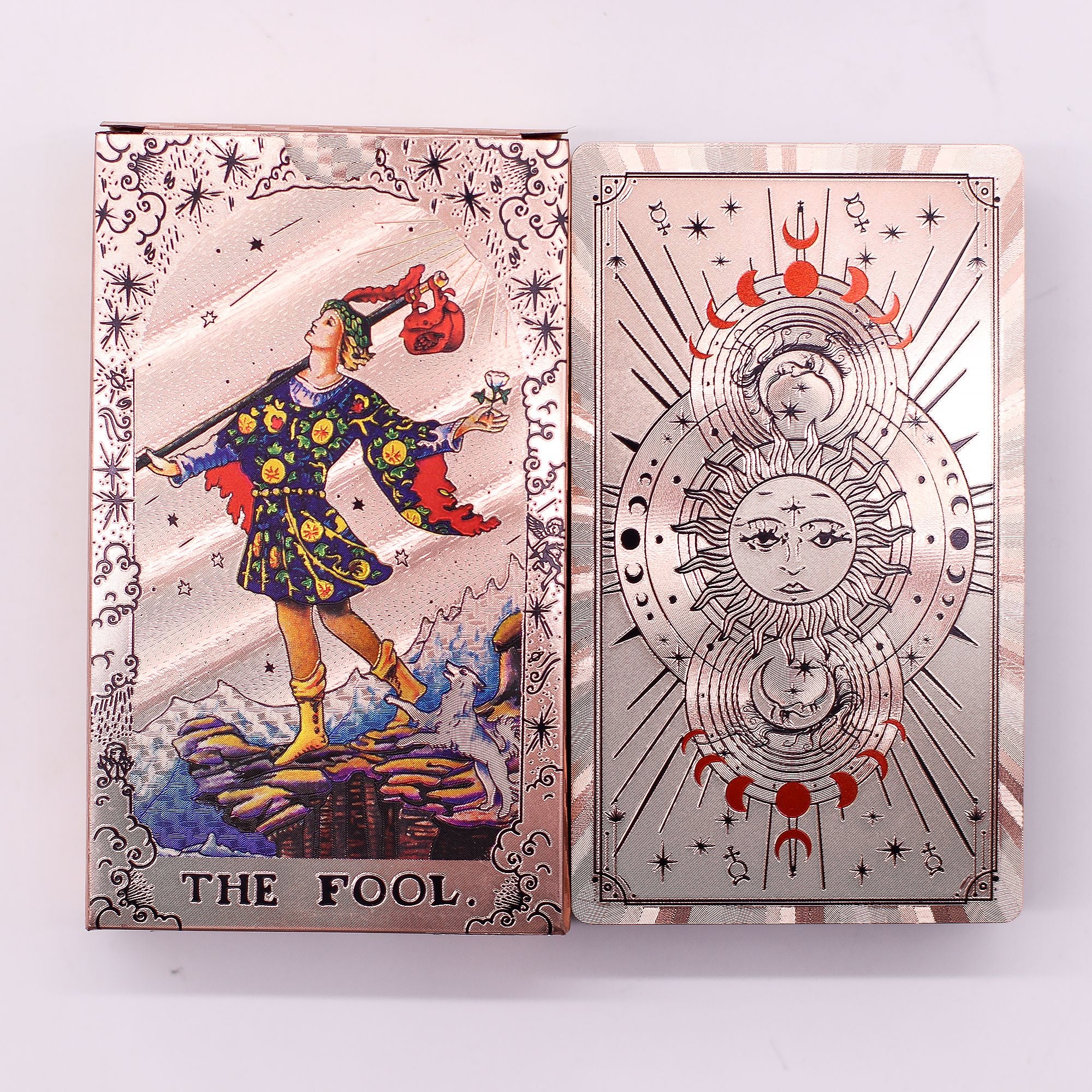 Rose Gold Foil Tarot Card Set - Moon Phase - with booklet 🇬🇧