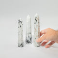 Gemstone Six Face Obelisk Point approx 17cm - Rainbow Moonstone 🇬🇧