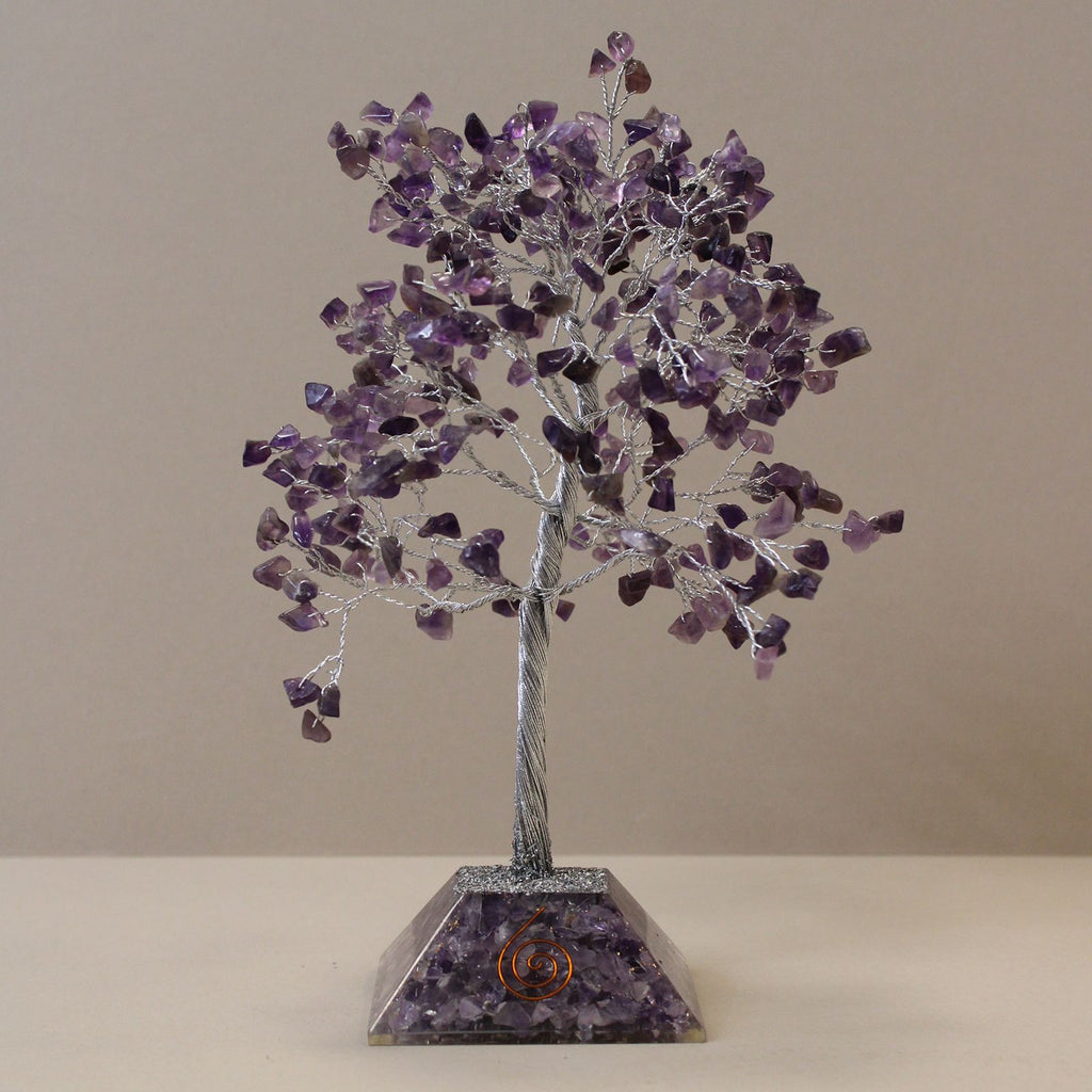 Gemstone Tree with Organite Base - 320 Stone - Amethyst 🇬🇧