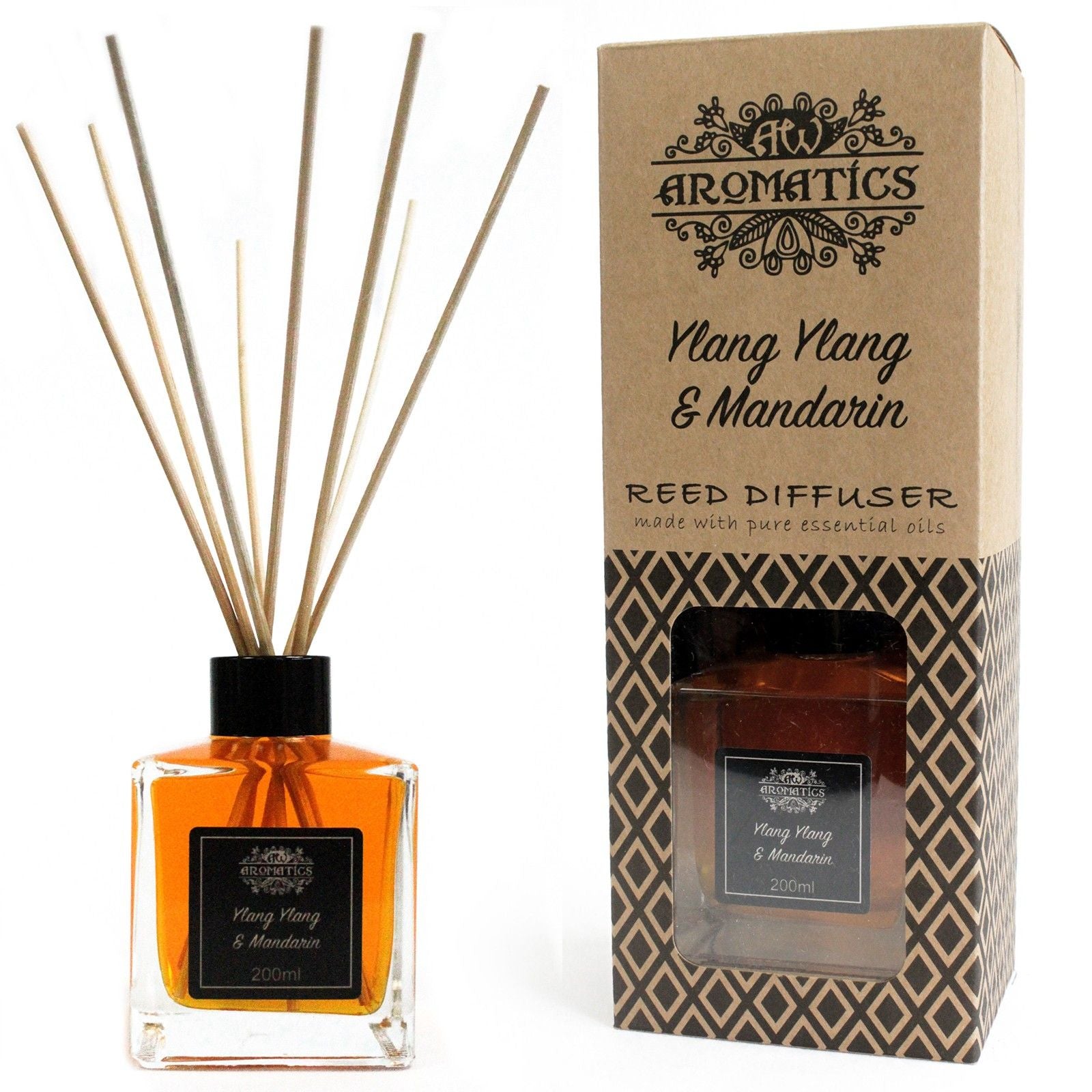 200ml Ylang Ylang & Mandarin Essential Oil Reed Diffuser 🇬🇧