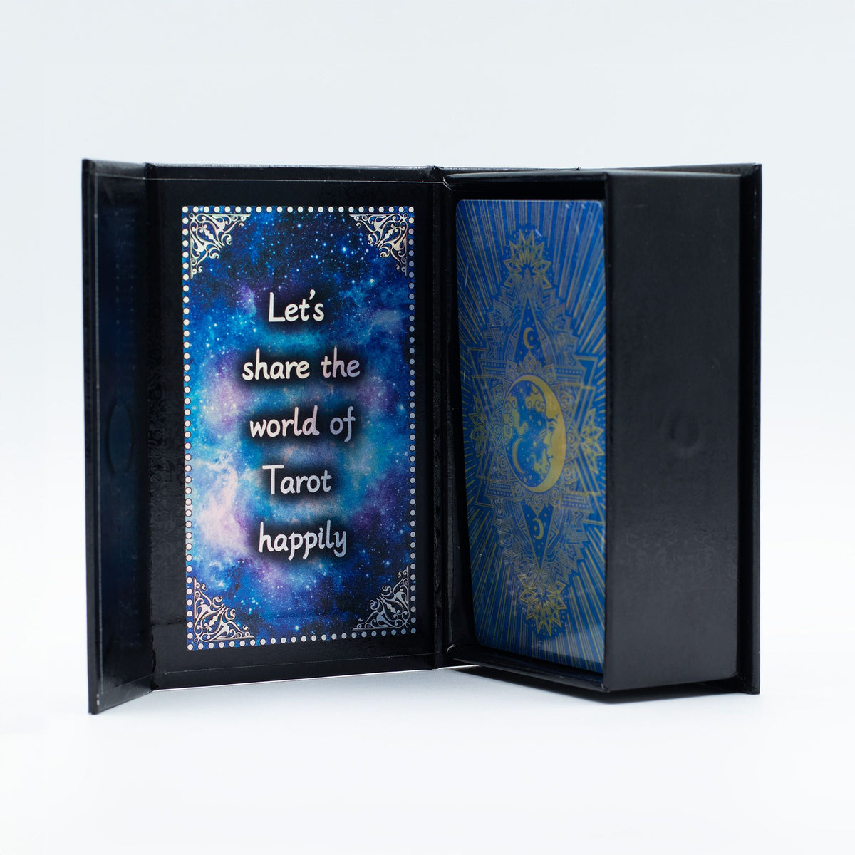 Blue Foil Tarot Card Set - Moon Face - with booklet 🇬🇧