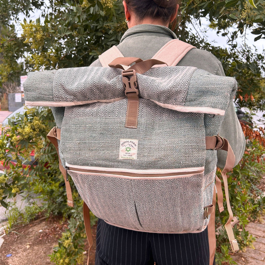 Hemp Trekking Rolling Backpack - Sage 🇬🇧