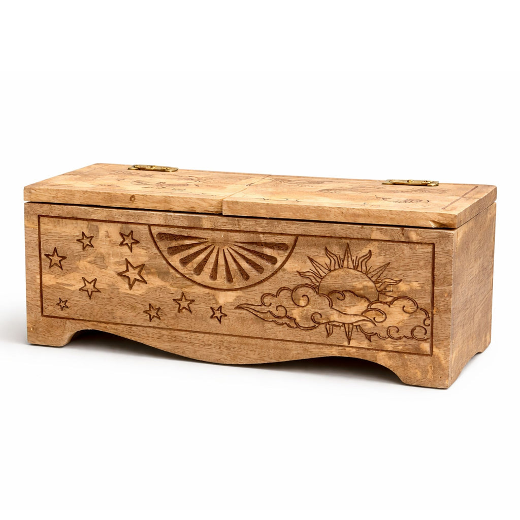 Sun & Moon Carved Sliding Box 🇬🇧