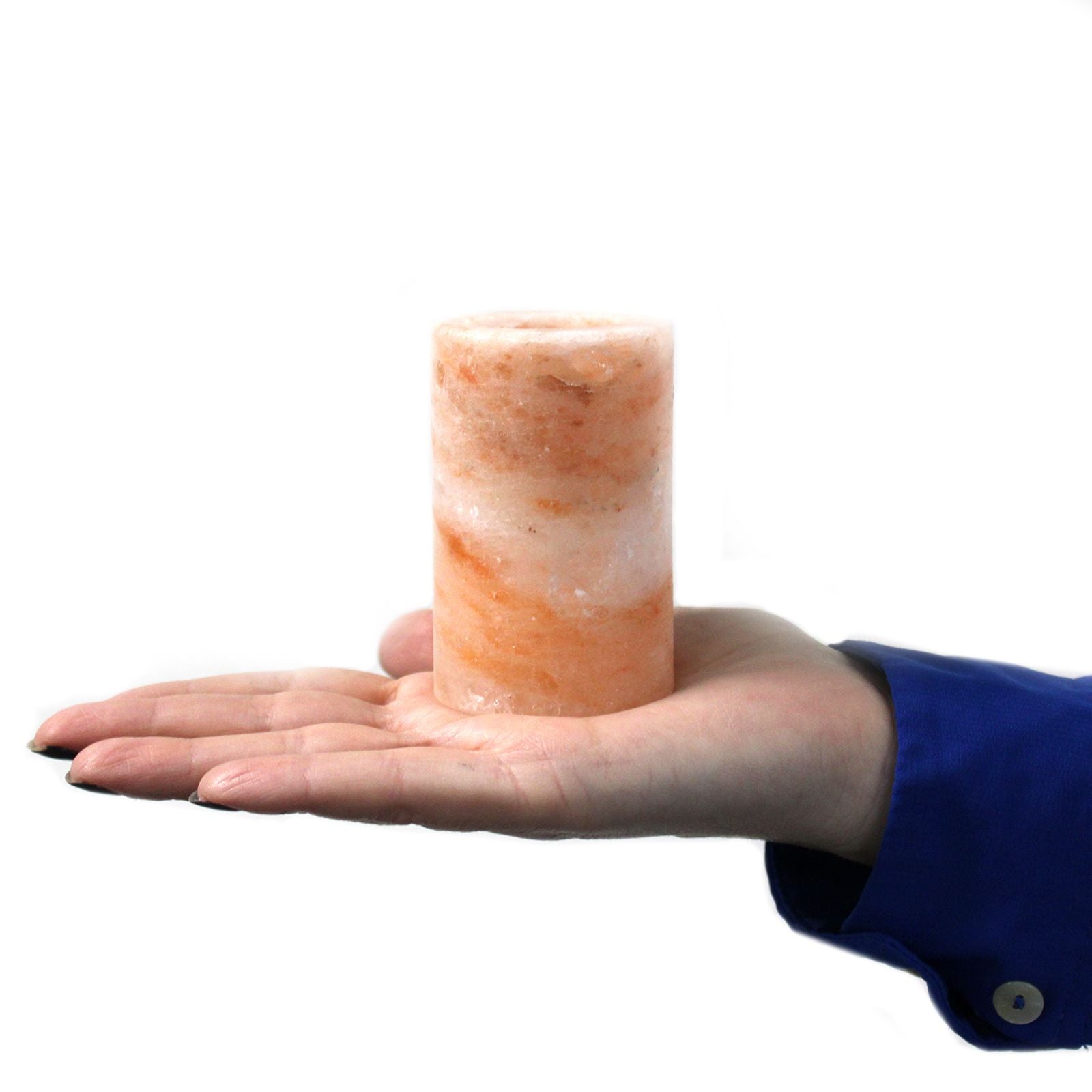 Set of 2 Himalayan Salt Shot Glasses & Wood Serving Stand 🇬🇧