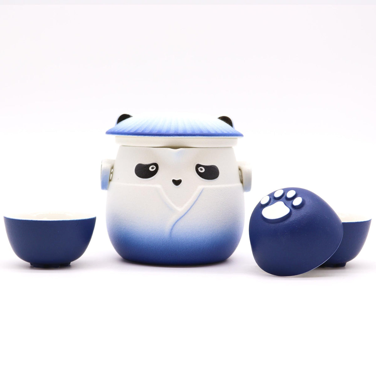 Panda Teapot Set & Three Cups - Sky Blue 🇬🇧