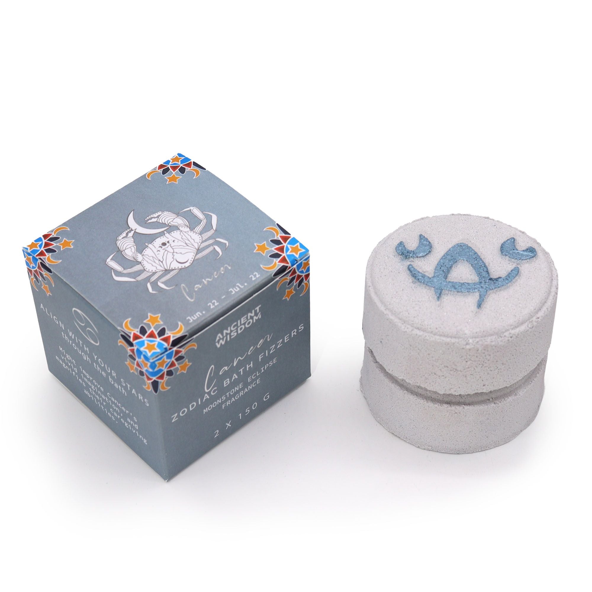 Set of Zodiac Bath Fizzers with Horoscope -  Cancer 🇬🇧